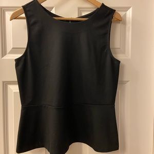 Ann Taylor Loft Black Peplum Top